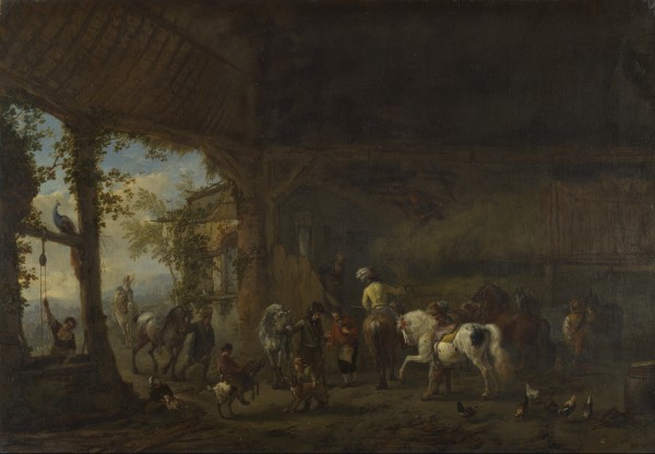 The Interior of a Stable by Philips Wouwermans
